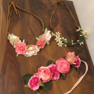 3-Count Bundle Flower Crown Headbands
